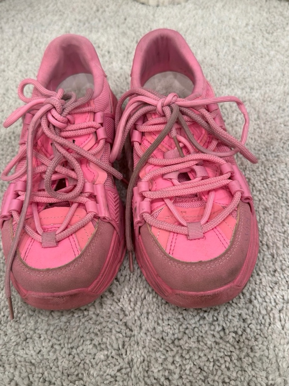 Womens Pink Athletic Sneakers - Comfortable Everyday Shoes